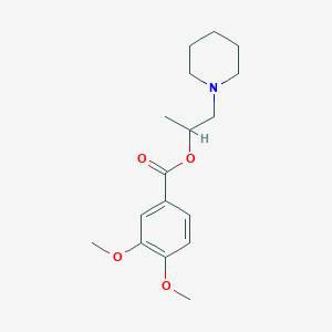 molecular formula C17H25NO4 B295051 1-Methyl-2-(1-piperidinyl)ethyl 3,4-dimethoxybenzoate 