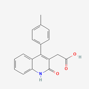 molecular formula C18H15NO3 B2950515 2-(2-Hydroxy-4-(p-tolyl)quinolin-3-yl)acetic acid CAS No. 93424-21-6