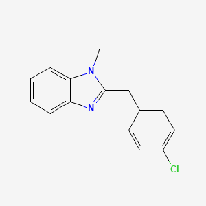 molecular formula C15H13ClN2 B2950516 2-[(4-Chlorophenyl)methyl]-1-methylbenzimidazole CAS No. 230313-64-1