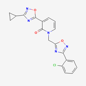1-((3-(2-chlorophenyl)-1,2,4-oxadiazol-5-yl)methyl)-3-(3-cyclopropyl-1,2,4-oxadiazol-5-yl)pyridin-2(1H)-one