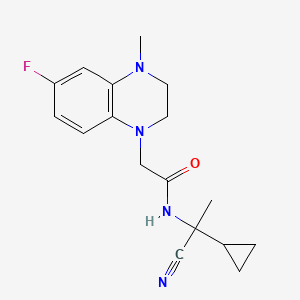 N-(1-Cyano-1-cyclopropylethyl)-2-(6-fluoro-4-methyl-2,3-dihydroquinoxalin-1-YL)acetamide