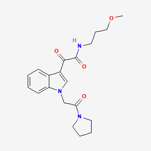 N-(3-methoxypropyl)-2-oxo-2-{1-[2-oxo-2-(pyrrolidin-1-yl)ethyl]-1H-indol-3-yl}acetamide