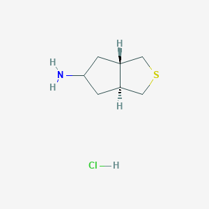 (3As,6aS)-3,3a,4,5,6,6a-hexahydro-1H-cyclopenta[c]thiophen-5-amine;hydrochloride