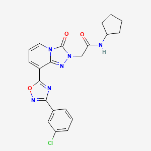 2-{8-[3-(3-chlorophenyl)-1,2,4-oxadiazol-5-yl]-3-oxo-2H,3H-[1,2,4]triazolo[4,3-a]pyridin-2-yl}-N-cyclopentylacetamide