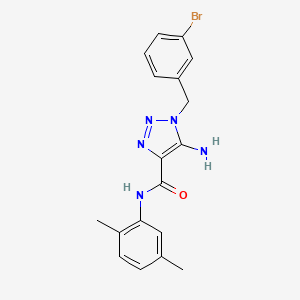 molecular formula C18H18BrN5O B2950553 5-amino-1-[(3-bromophenyl)methyl]-N-(2,5-dimethylphenyl)triazole-4-carboxamide CAS No. 899974-20-0