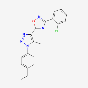 3-(2-chlorophenyl)-5-[1-(4-ethylphenyl)-5-methyl-1H-1,2,3-triazol-4-yl]-1,2,4-oxadiazole