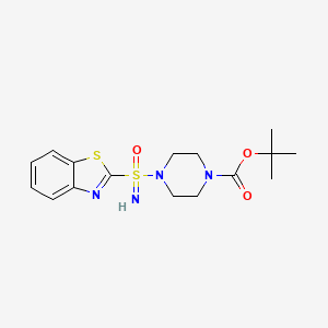 molecular formula C16H22N4O3S2 B2950557 Tert-butyl 4-(1,3-benzothiazol-2-ylsulfonimidoyl)piperazine-1-carboxylate CAS No. 2243516-18-7