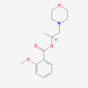 molecular formula C15H21NO4 B295056 1-(Morpholin-4-yl)propan-2-yl 2-methoxybenzoate 
