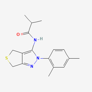 molecular formula C17H21N3OS B2950569 N-(2-(2,4-dimethylphenyl)-4,6-dihydro-2H-thieno[3,4-c]pyrazol-3-yl)isobutyramide CAS No. 361172-52-3