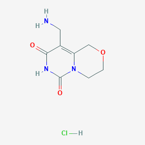 9-(Aminomethyl)-3,4-dihydro-1H-pyrimido[6,1-c][1,4]oxazine-6,8-dione;hydrochloride