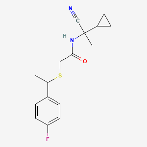 N-(1-cyano-1-cyclopropylethyl)-2-{[1-(4-fluorophenyl)ethyl]sulfanyl}acetamide