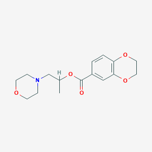 molecular formula C16H21NO5 B295059 1-Methyl-2-(4-morpholinyl)ethyl 2,3-dihydro-1,4-benzodioxine-6-carboxylate 