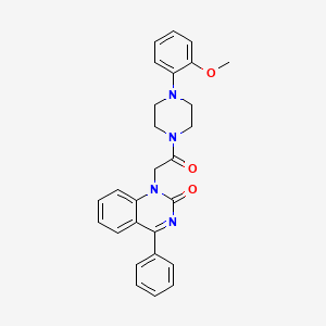 molecular formula C27H26N4O3 B2950596 1-(2-(4-(2-methoxyphenyl)piperazin-1-yl)-2-oxoethyl)-4-phenylquinazolin-2(1H)-one CAS No. 941939-37-3