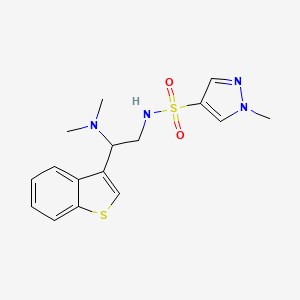 N-(2-(benzo[b]thiophen-3-yl)-2-(dimethylamino)ethyl)-1-methyl-1H-pyrazole-4-sulfonamide