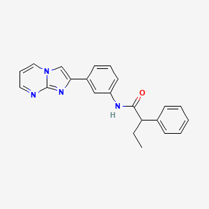 molecular formula C22H20N4O B2950601 N-(3-(imidazo[1,2-a]pyrimidin-2-yl)phenyl)-2-phenylbutanamide CAS No. 862810-06-8