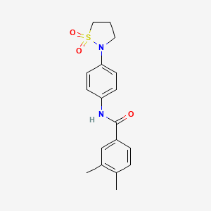 N-(4-(1,1-dioxidoisothiazolidin-2-yl)phenyl)-3,4-dimethylbenzamide