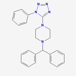 molecular formula C24H24N6 B2950616 1-Benzhydryl-4-(1-phenyltetrazol-5-yl)piperazine CAS No. 339105-30-5