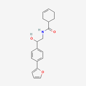 N-{2-[4-(furan-2-yl)phenyl]-2-hydroxyethyl}cyclohex-3-ene-1-carboxamide