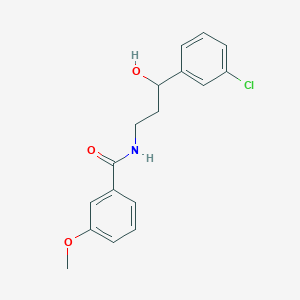 N-(3-(3-chlorophenyl)-3-hydroxypropyl)-3-methoxybenzamide