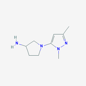 1-(2,5-Dimethylpyrazol-3-yl)pyrrolidin-3-amine