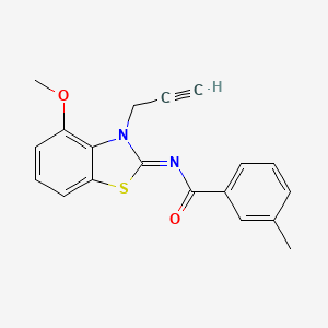 N-(4-methoxy-3-prop-2-ynyl-1,3-benzothiazol-2-ylidene)-3-methylbenzamide