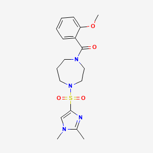 (4-((1,2-dimethyl-1H-imidazol-4-yl)sulfonyl)-1,4-diazepan-1-yl)(2-methoxyphenyl)methanone