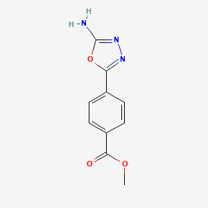 molecular formula C10H9N3O3 B2950647 Methyl 4-(5-amino-1,3,4-oxadiazol-2-YL)benzoate CAS No. 1361229-77-7