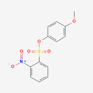 molecular formula C13H11NO6S B2950650 4-Methoxyphenyl 2-nitrobenzene-1-sulfonate CAS No. 444285-11-4