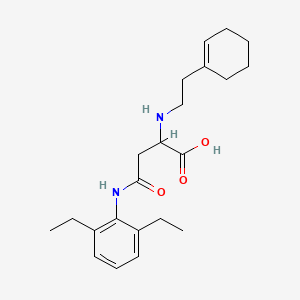 molecular formula C22H32N2O3 B2950651 2-((2-(Cyclohex-1-en-1-yl)ethyl)amino)-4-((2,6-diethylphenyl)amino)-4-oxobutanoic acid CAS No. 1047678-95-4