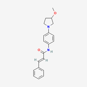 molecular formula C20H22N2O2 B2950653 N-(4-(3-methoxypyrrolidin-1-yl)phenyl)cinnamamide CAS No. 1798398-39-6