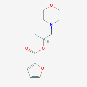 molecular formula C12H17NO4 B295066 1-(Morpholin-4-yl)propan-2-yl furan-2-carboxylate 