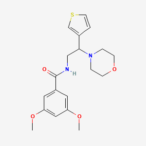 molecular formula C19H24N2O4S B2950664 3,5-dimethoxy-N-(2-morpholino-2-(thiophen-3-yl)ethyl)benzamide CAS No. 946199-43-5