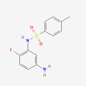 molecular formula C13H13FN2O2S B2950672 N-(5-amino-2-fluorophenyl)-4-methylbenzene-1-sulfonamide CAS No. 926255-59-6