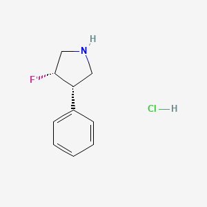 molecular formula C10H13ClFN B2950678 (3S,4S)-3-Fluoro-4-phenylpyrrolidine;hydrochloride CAS No. 2227705-75-9