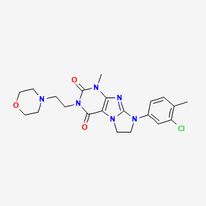 8-(3-Chloro-4-methylphenyl)-1-methyl-3-(2-morpholin-4-ylethyl)-1,3,5-trihydroi midazolidino[1,2-h]purine-2,4-dione