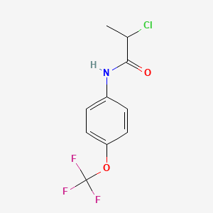 molecular formula C10H9ClF3NO2 B2950689 2-chloro-N-[4-(trifluoromethoxy)phenyl]propanamide CAS No. 851721-86-3