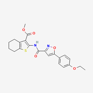 molecular formula C22H22N2O5S B2950691 METHYL 2-[5-(4-ETHOXYPHENYL)-1,2-OXAZOLE-3-AMIDO]-4,5,6,7-TETRAHYDRO-1-BENZOTHIOPHENE-3-CARBOXYLATE CAS No. 898516-11-5