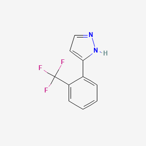 molecular formula C10H7F3N2 B2950698 3-[2-(Trifluoromethyl)phenyl]-1H-pyrazole CAS No. 149739-52-6