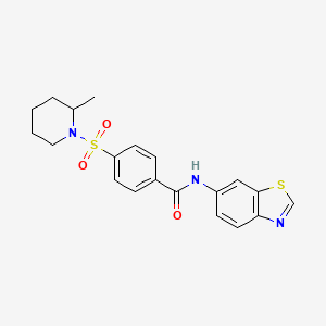 N-(benzo[d]thiazol-6-yl)-4-((2-methylpiperidin-1-yl)sulfonyl)benzamide