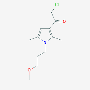 molecular formula C12H18ClNO2 B2950702 2-chloro-1-[1-(3-methoxypropyl)-2,5-dimethyl-1H-pyrrol-3-yl]ethanone CAS No. 743453-21-6