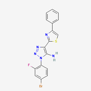 1-(4-bromo-2-fluorophenyl)-4-(4-phenyl-1,3-thiazol-2-yl)-1H-1,2,3-triazol-5-amine