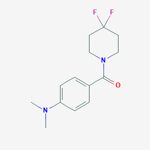 molecular formula C14H18F2N2O B2950709 (4,4-Difluoropiperidin-1-yl)-[4-(dimethylamino)phenyl]methanone CAS No. 2327026-13-9