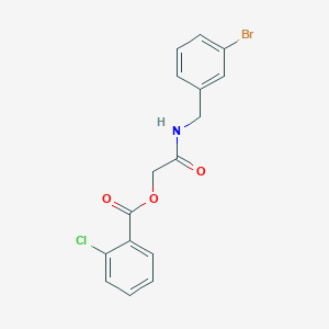 molecular formula C16H13BrClNO3 B2950718 2-((3-Bromobenzyl)amino)-2-oxoethyl 2-chlorobenzoate CAS No. 1241993-35-0