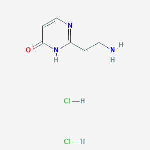 2-(2-Aminoethyl)-1H-pyrimidin-6-one;dihydrochloride