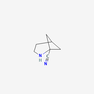 molecular formula C7H10N2 B2950732 2-Azabicyclo[3.1.1]heptane-1-carbonitrile CAS No. 1392879-18-3