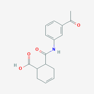 molecular formula C16H17NO4 B2950740 6-[(3-Acetylphenyl)carbamoyl]cyclohex-3-ene-1-carboxylic acid CAS No. 194801-16-6
