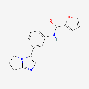 molecular formula C17H15N3O2 B2950746 N-(3-(6,7-dihydro-5H-pyrrolo[1,2-a]imidazol-3-yl)phenyl)furan-2-carboxamide CAS No. 1797957-32-4