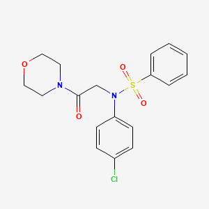 molecular formula C18H19ClN2O4S B2950747 N-(4-chlorophenyl)-N-(2-morpholino-2-oxoethyl)benzenesulfonamide CAS No. 337922-50-6