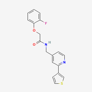 2-(2-fluorophenoxy)-N-((2-(thiophen-3-yl)pyridin-4-yl)methyl)acetamide