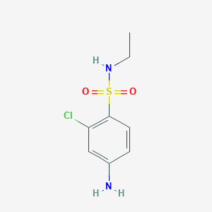 molecular formula C8H11ClN2O2S B2950754 4-Amino-2-chloro-n-ethylbenzene-1-sulfonamide CAS No. 1036596-00-5